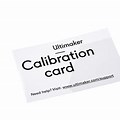 Ultimaker 2 Extended Calibration Card