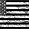 United States Flag Black and White