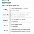 Vocabulary Homework Activity for Grade 2