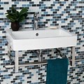 Wall Mount Bathroom Sink with Towel Bar