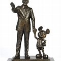 Walt Disney and Mickey Mouse Bronze Statue