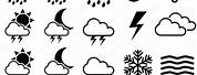 Weather Symbols Black and White