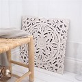 White Hand Carved Wall Art