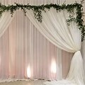 White and Green Backdrop for Wedding