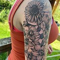 Wildflower Upper Arm Tattoo