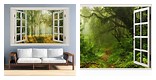 Window Wall Decal Nature