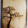 Wood-Burning Art Willow Tree