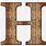 Wooden Letter H