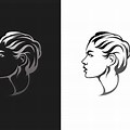 Women Side Angle Art Logo