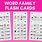 Word Family Flash Cards