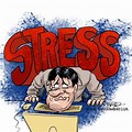 Workplace Stress Anxiety Cartoon