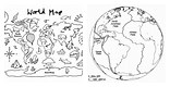 World Map Coloring Sheet for Kids