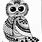 Zentangle Owl Coloring Pages