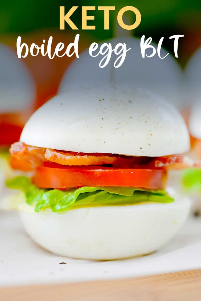 BLT made on boiled egg.