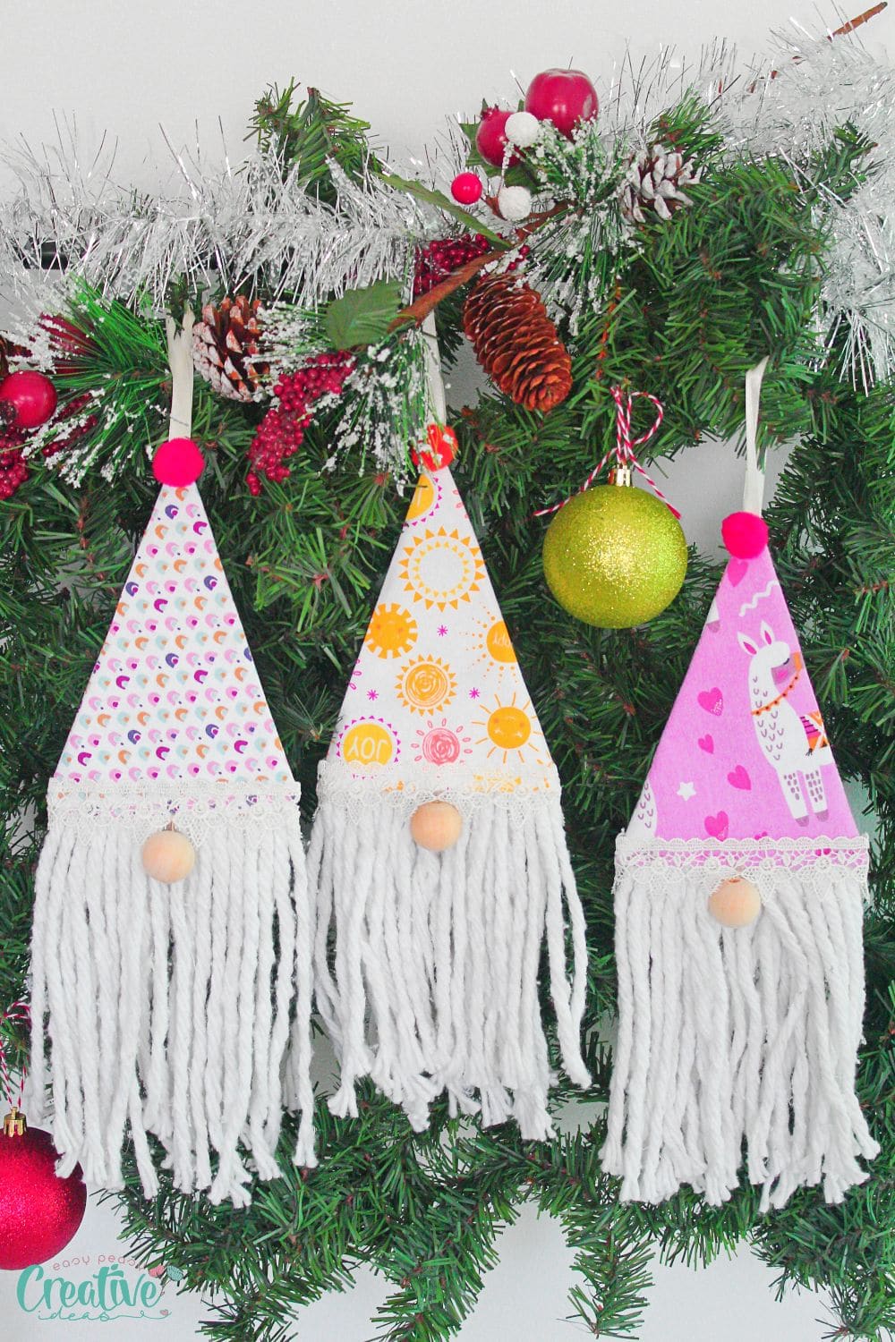 Easy Christmas Gnome Ornament sewing pattern