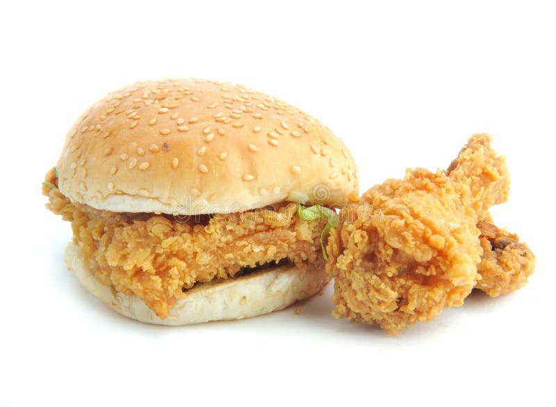 Burger Fried chicken