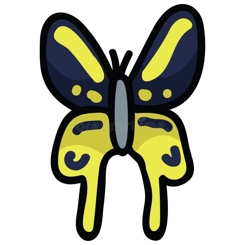 cute yellow butterfly clipart png