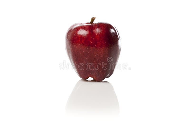 A fresh red apple