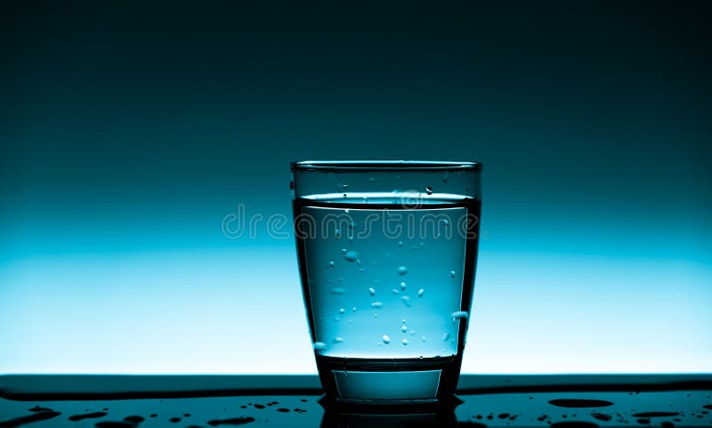 Glass of clean drinking water