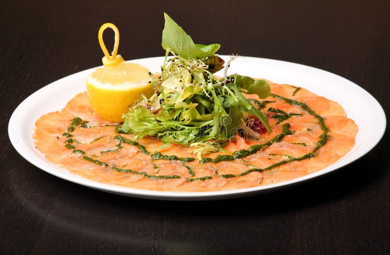 Italian dish: carpaccio with s