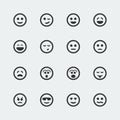 Vector smile icons set