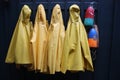 Yellow rain coats