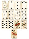 Ancien playing cards spades