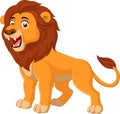 Cartoon lion roaring