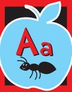 Flash Card Letter A nouns.