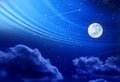 Full Moon Night Sky Stars