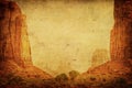 Grunge image of Monument Valley