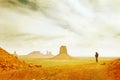 Grunge image of Monument Valley