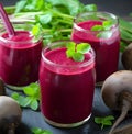 Healthy beetroot smoothie. Healthy food ingredient. Healthy drink.Ai generative. Illustration