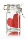 love for ever heart in a closed bottle