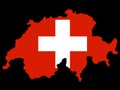 Map of Switzerland and Swiss flag