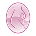 Maternity Pregnancy Icon or Logo