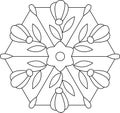 Outlines of floral stained glass