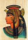 Queen Cleopatra on Papyrus