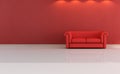 Red leather couch