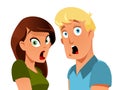 Shocked couple