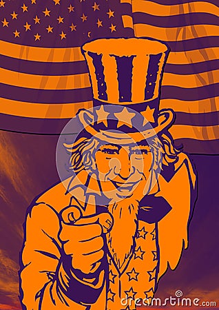 Uncle Sam for poster Stock Photo