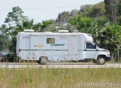 Bomb squad vehicle Stock Photo