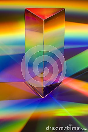 Prism With Rainbows Stock Photo