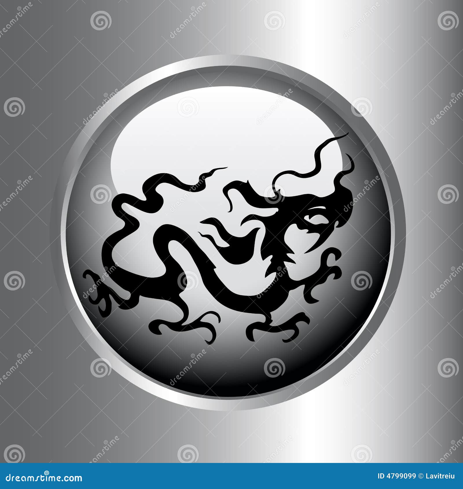 Black and Grey Dragon tattoo