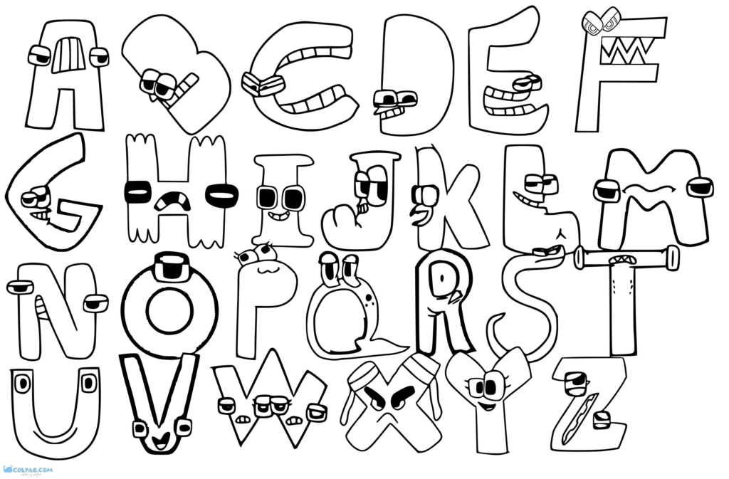 Alphabet Lore Coloring Pages A to Z