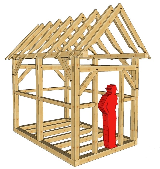 8x12 Timber Frame Shed or Playhouse Timber Frame HQ