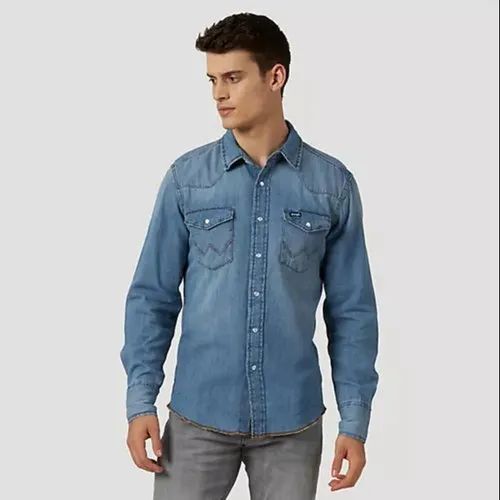 Full Sleeves Mens Denim Readymade Shirts