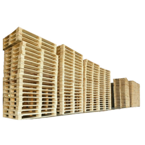 Industrial Wooden Pallets - Premium Quality Pine Wood, Light Brown Finish | Durable, Efficient, Reliable for Heavy Engineering Industries