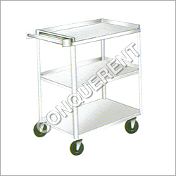 Bussing Cart - Stainless Steel, 2 or 3 Tiers Deep with S.S. Tray Type Shelves, Heavy-Duty Castors for Multi-Purpose Use