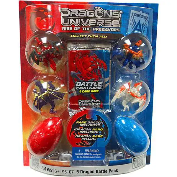 Mega Bloks Dragons Universe 5 Dragon Battle Pack Set #95107